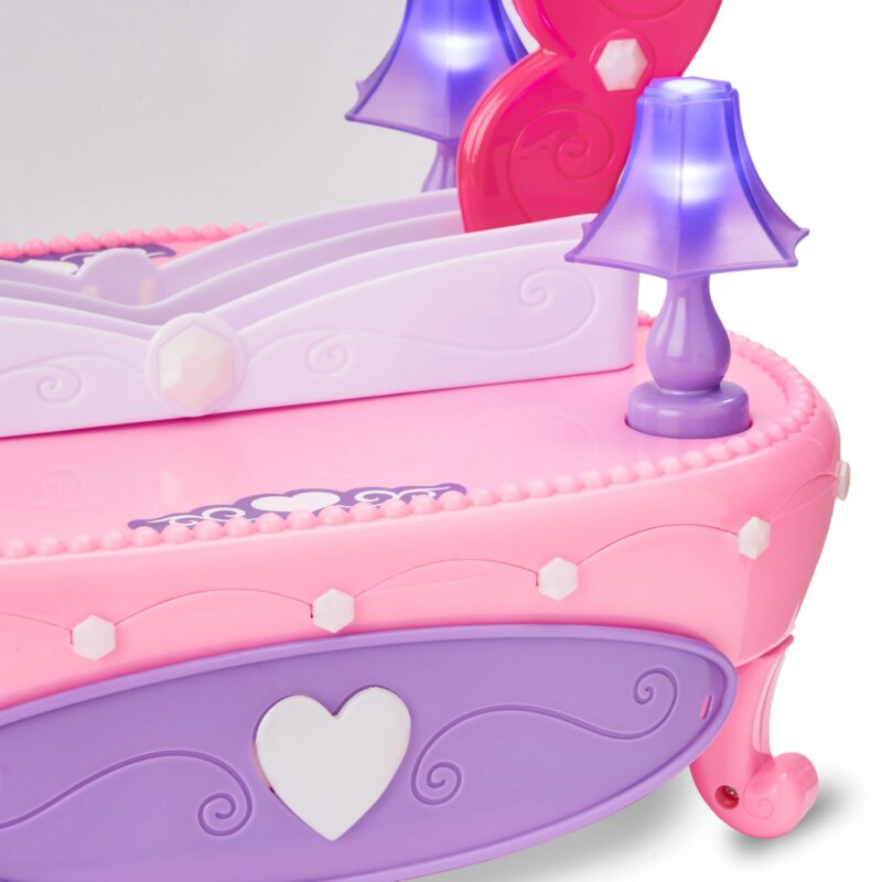 Light-Up Vanity Set with Storage Drawer, 7 Pieces - Image 4