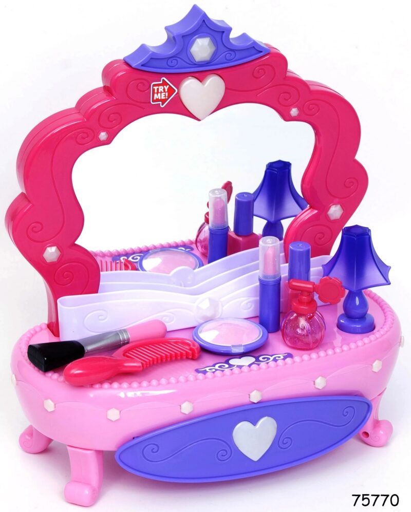 Light-Up Vanity Set with Storage Drawer, 7 Pieces - Image 3