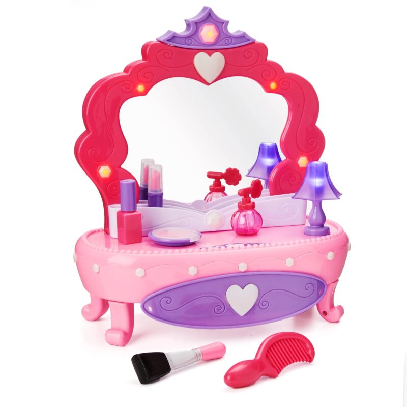 Light-Up Vanity Set with Storage Drawer, 7 Pieces - Image 5