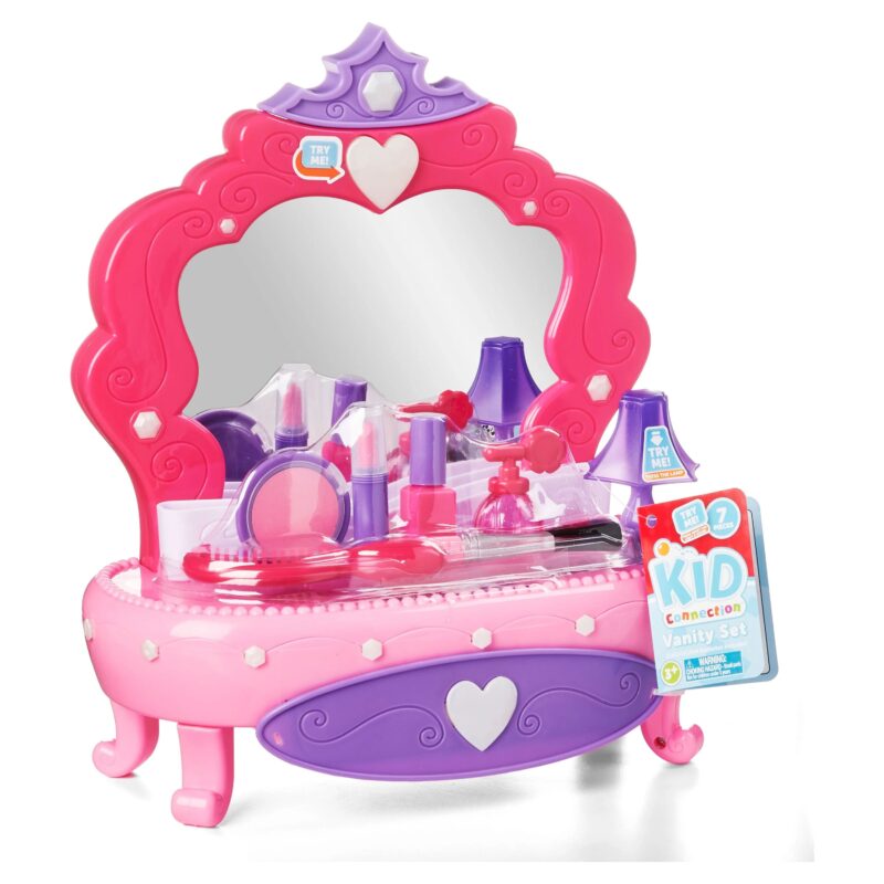 Light-Up Vanity Set with Storage Drawer, 7 Pieces
